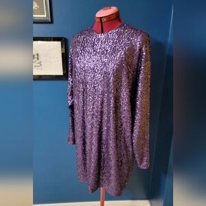 H&M Purple Sequin Top